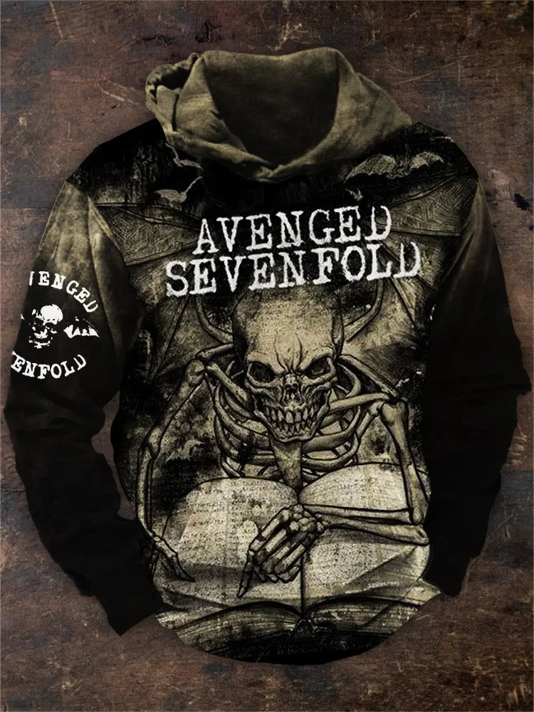 Avenged Sevenfold Merch Avenged Sevenfold Skull Hoodie A7X Merch Father's Day Present Ideas - Thriftgiftshop