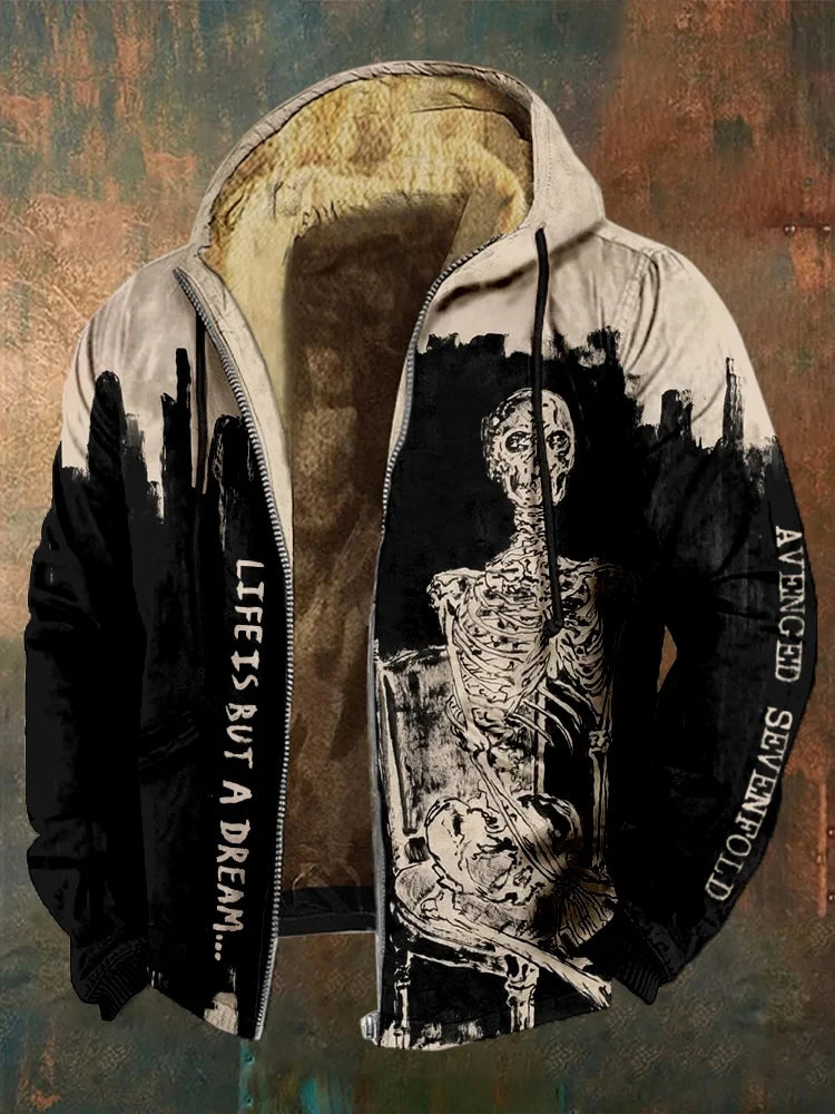 Avenged Sevenfold Merch Avenged Sevenfold Skull Zip Hoodie A7Z Merch Gifts For Music Lovers - Thriftgiftshop