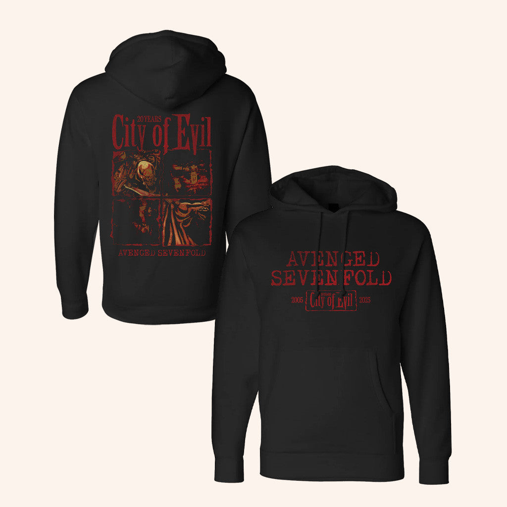 Avenged Sevenfold Merch City Of Evil 20 Years Hoodie Gifts For Music Fans - Thriftgiftshop