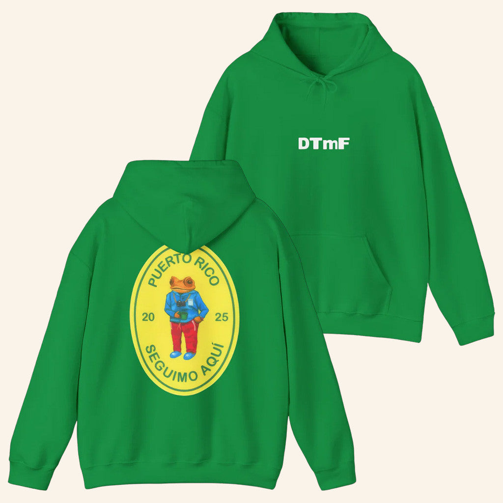 Bad Bunny Merch Green Concho Hoodie DTMF Merch Christmas Gifts For Him - Thriftgiftshop