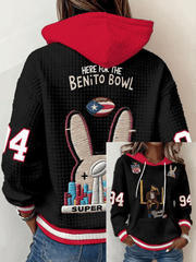 Bad Bunny Super Bowl Merch 2026 Here For The Benito Bowl Hoodie Bad Bunny Apparel Fans Gifts - Thriftgiftshop