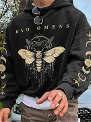 Bad Omens Hoodie Rock Band Inspired Bad Omens Merch Moth And Moon Shape Art Hoodie - Thriftgiftshop