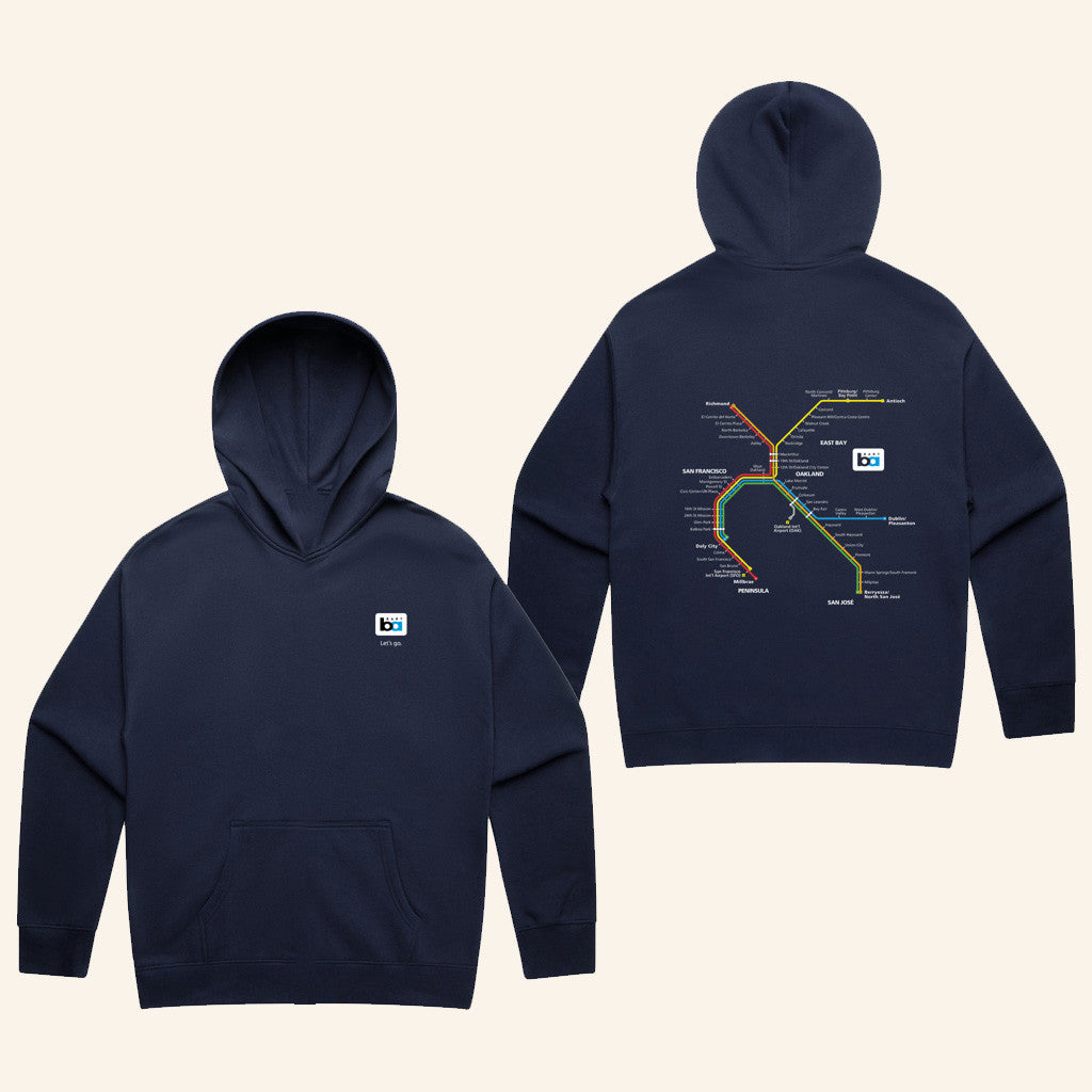 BART Merch BART System Map Hoodie Birthday Present For Husband - Thriftgiftshop