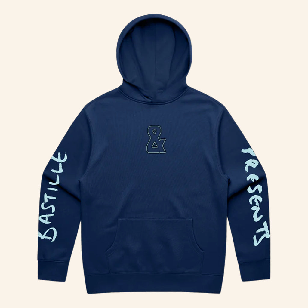 Bastille Merch Bastille Presents Ampersand Navy Hoodie Xmas Gifts For Dad - Thriftgiftshop