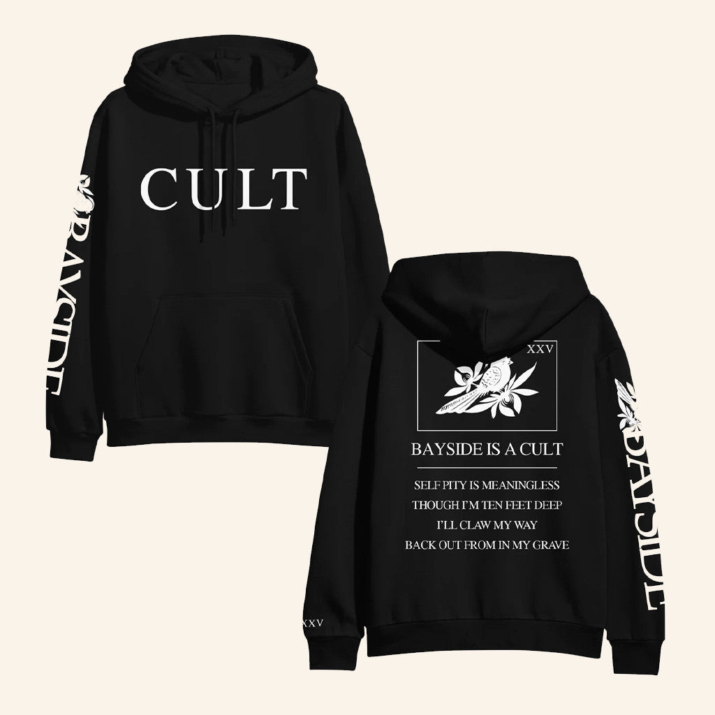 Bayside Merch Cult Black Hoodie Christmas Gifts For Music Lovers - Thriftgiftshop
