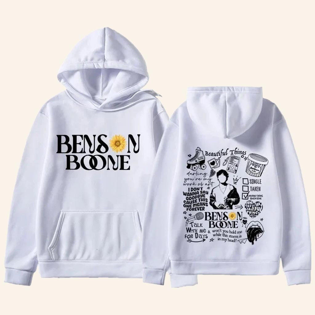 Benson Boone Merch American Heart Tour 2025 Hoodie Best Gifts For Music Lovers - Thriftgiftshop
