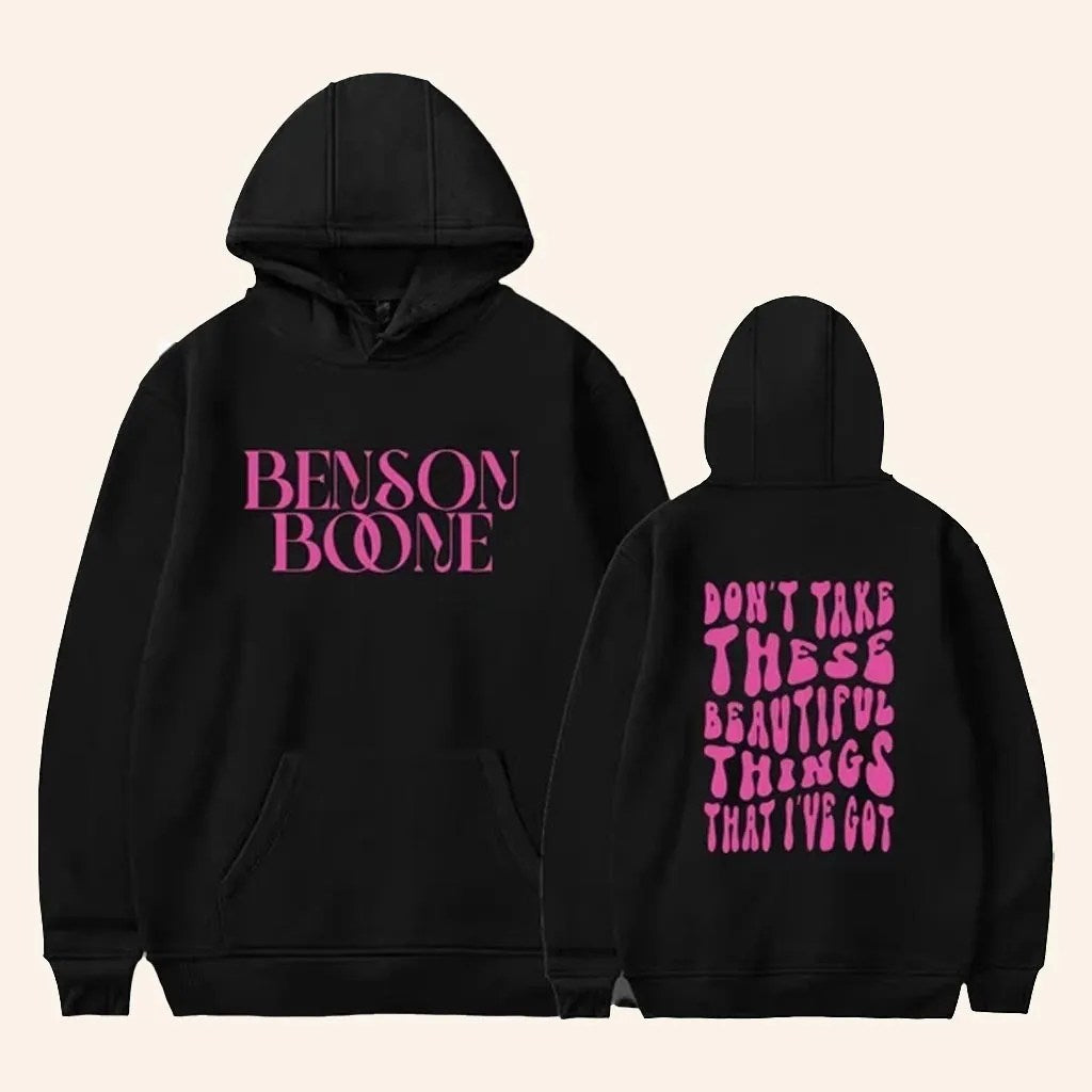 Benson Boone Merch Beautiful Thing Lyrics Hoodie Best Gifts For Music Lovers - Thriftgiftshop