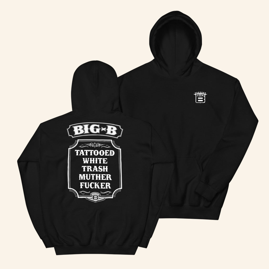 Big B Merch Tattooed White Trash Muther Fcker Hoodie Gifts For Hip Hop Lovers - Thriftgiftshop