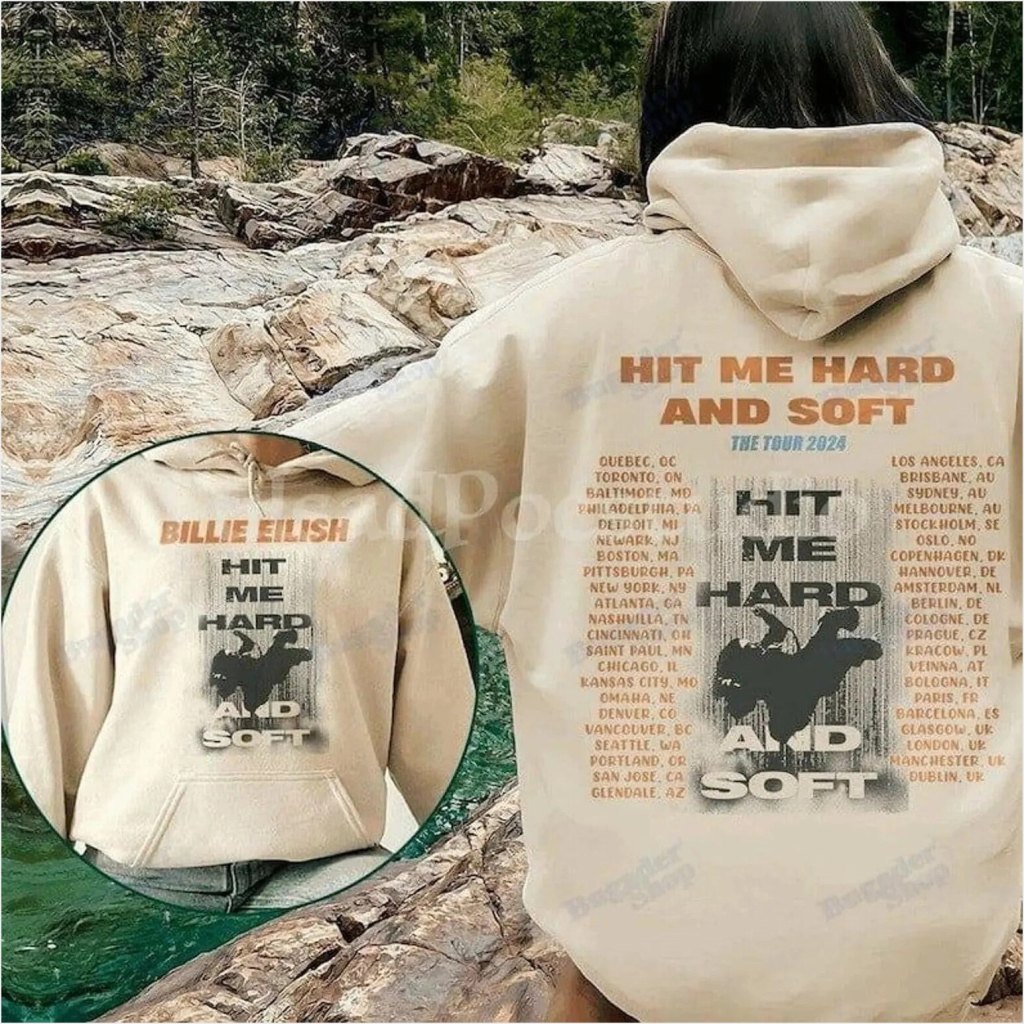 Billie Eilish 90S Tour Hit Me Hard And Soft Hoodie Gifts For Her Merch Apparel - Thriftgiftshop