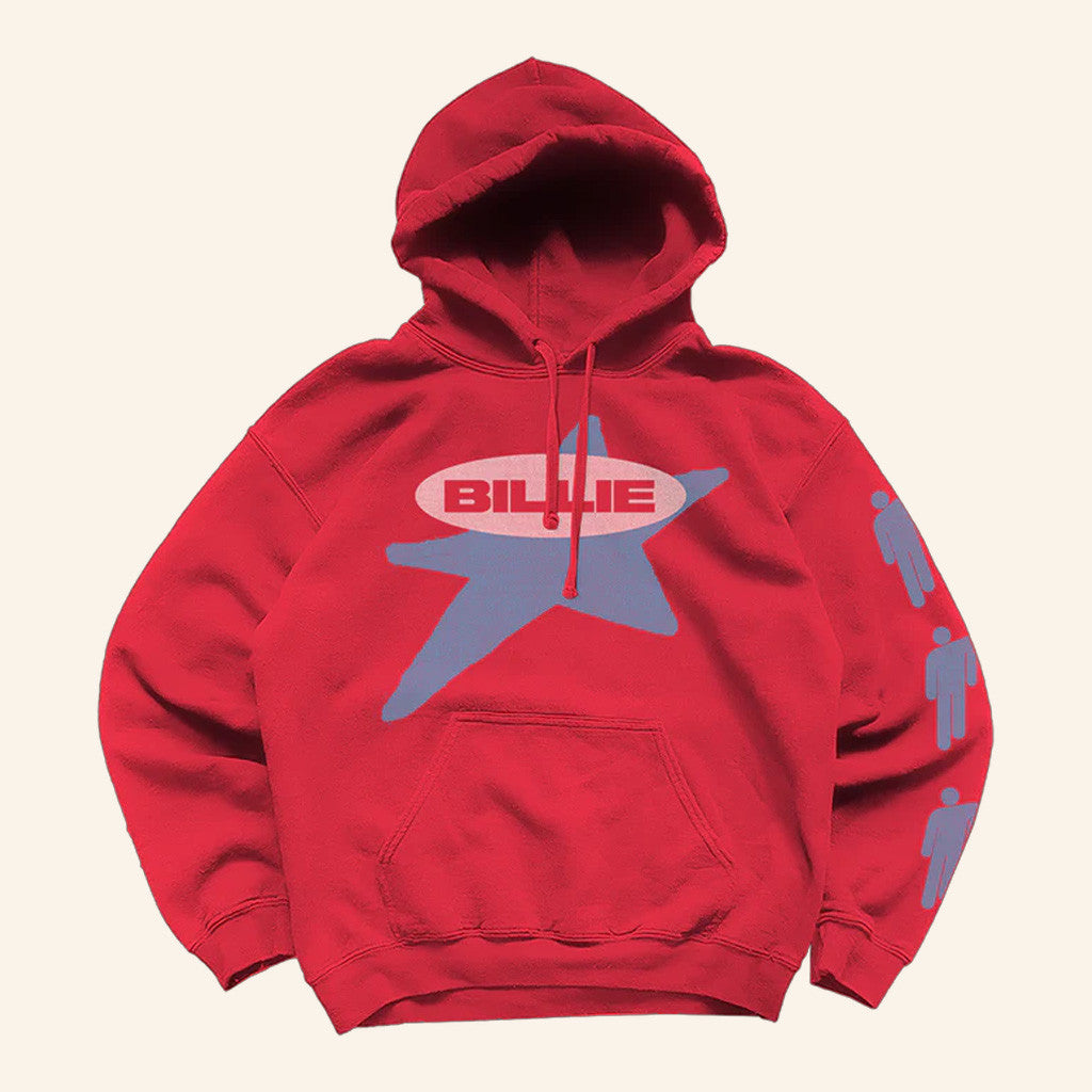 Billie Eilish Merch Billie x Lost Love Red Hoodie Gifts For Friends - Thriftgiftshop