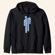 Billie Eilish Merch Blue Blohsh Zip Hoodie Unique Gifts For Music Lovers - Thriftgiftshop