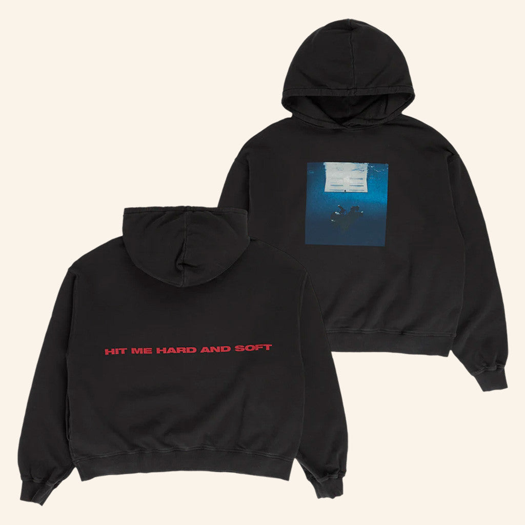 Billie Eilish Merch Hit Me Hard And Soft Black Hoodie Gifts For Friends - Thriftgiftshop