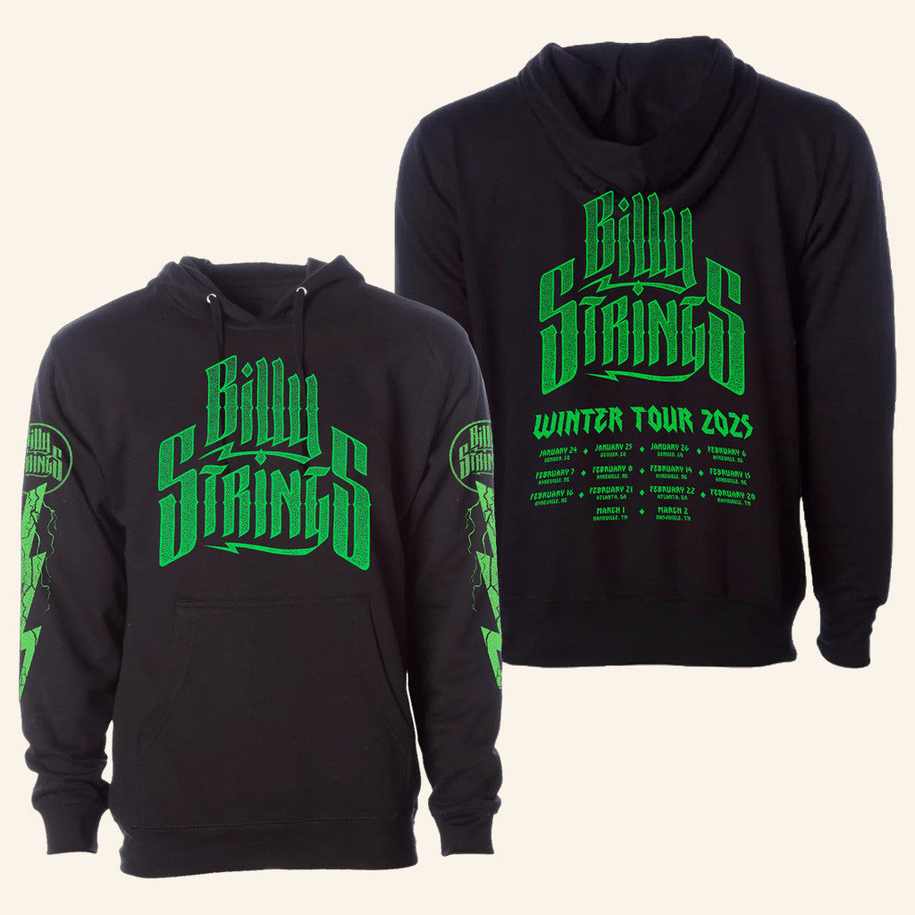 Billy Strings Merch Lightning Hoodie Billy Strings Winter Tour 2025 Hoodie Simon Walker Fan Gift - Thriftgiftshop