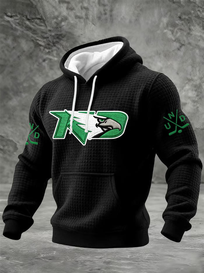Black North Dakota Hockey Hoodie Game Day Merch Gifts For Ice Hockey Fans - Thriftgiftshop