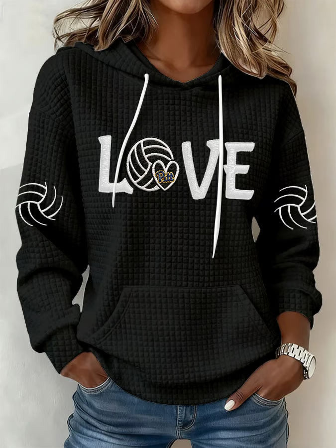 Black Pittsburgh Volleyball Hoodie Game Day Clothing Gifts For Volleyball Lovers - Thriftgiftshop