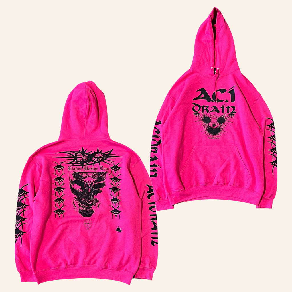 Bladee Martyr Tour Merch ACIDRAIN Hoodie Drain Gang Apparel Birthday Gift For Girlfriend - Thriftgiftshop