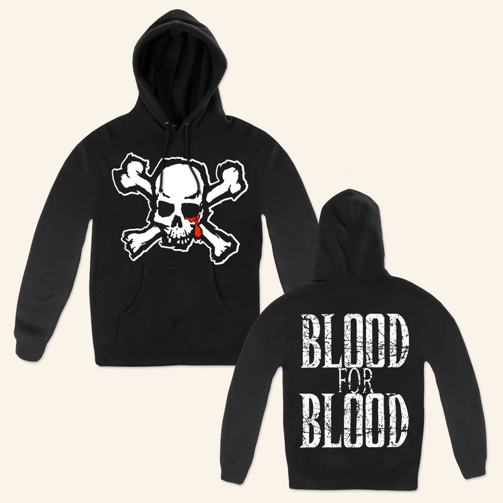 Blood For Blood Merch Blood For Blood Skull Hoodie Gifts For Music Fans - Thriftgiftshop
