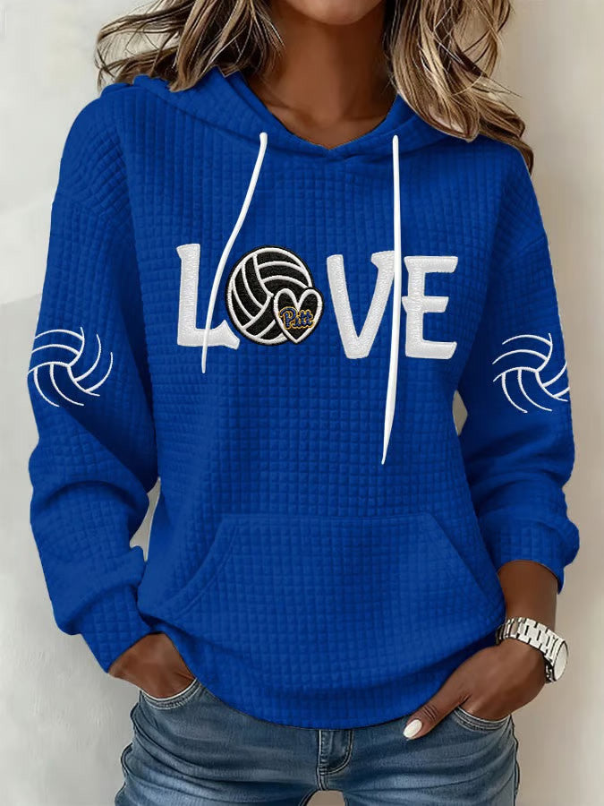 Blue Pittsburgh Volleyball Hoodie Game Day Clothing Gifts For Volleyball Fans - Thriftgiftshop