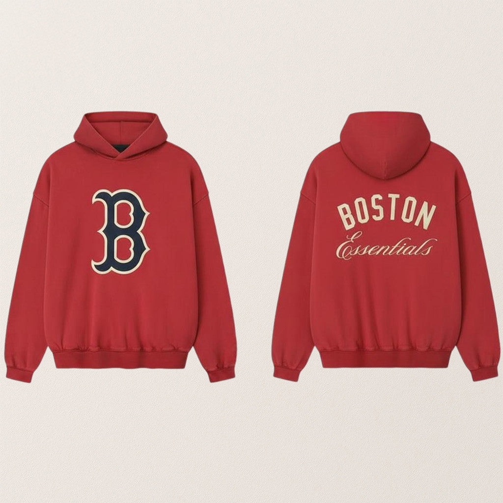 Boston Baseball Merch Fear Of God Essentials Hoodie Gifts Ideas For Him - Thriftgiftshop