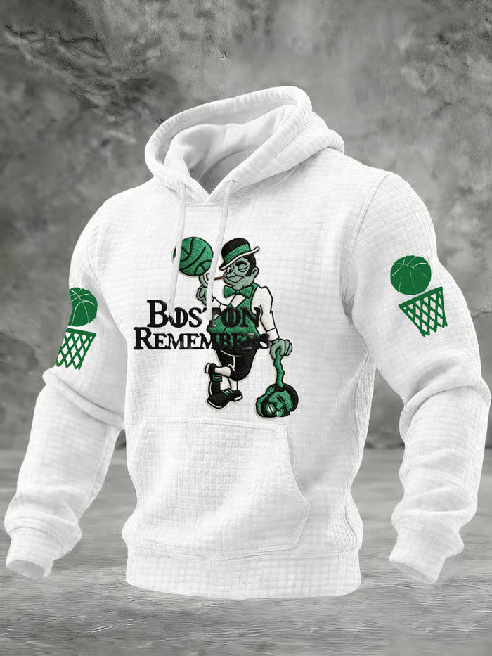 Boston Basketball Hoodie Boston Remember Hoodie Game Day Apparel Gifts For Basketball Fan - Thriftgiftshop