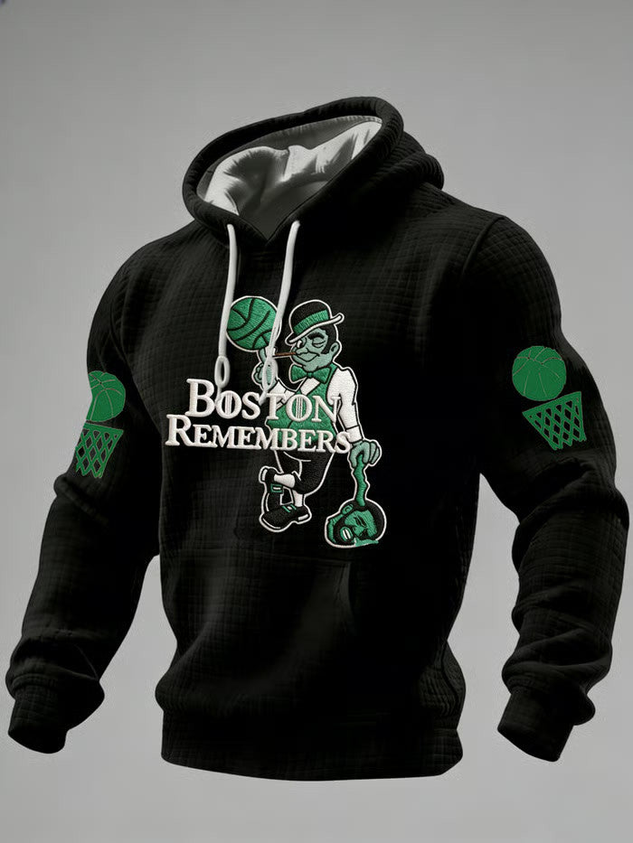 Boston Basketball Hoodie Boston Remember Hoodie Game Day Apparel Gifts For Son - Thriftgiftshop