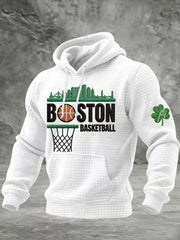 Boston Basketball Hoodie White Boston Pride Game Day Apparel Gifts For Brother - Thriftgiftshop