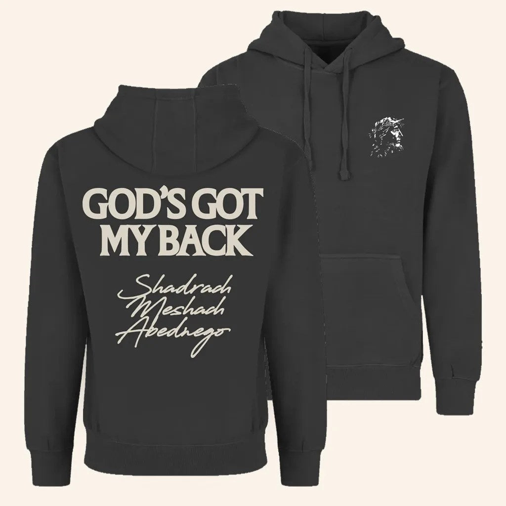 Brandon Lake Merch God's Got My Back Hoodie Black Gifts For Christian Friends - Thriftgiftshop