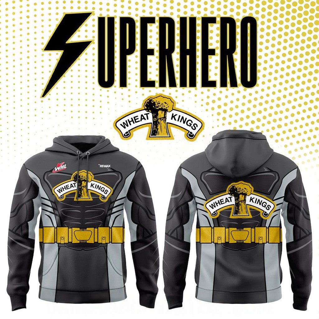 Brandon Wheat Kings Superhero Night 2025 Hoodie Fan Merch Gift Ideas For Him - Thriftgiftshop