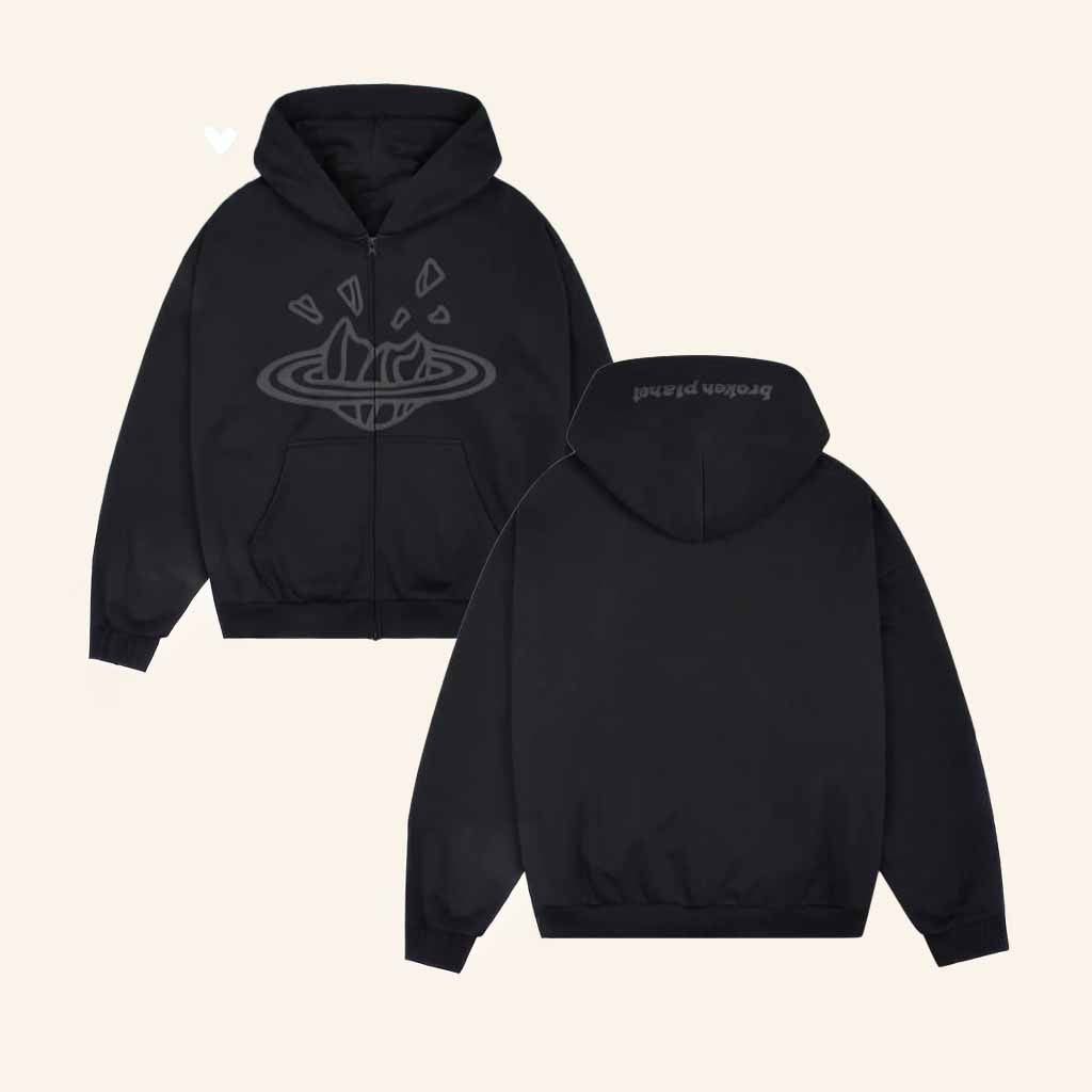 Broken Planet Merch Broken Planet Black Zip Hoodie Good Gifts For Boyfriend - Thriftgiftshop
