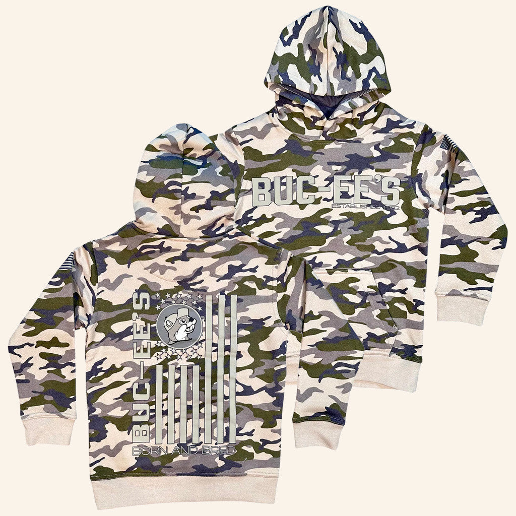 Buc Ee's Merch Born And Bred Camo Hoodie Best Gifts For Husband - Thriftgiftshop