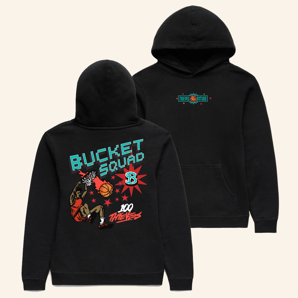 Bucketsquad Merch 100 Thieves Black Hoodie Christmas Gifts For Husband - Thriftgiftshop