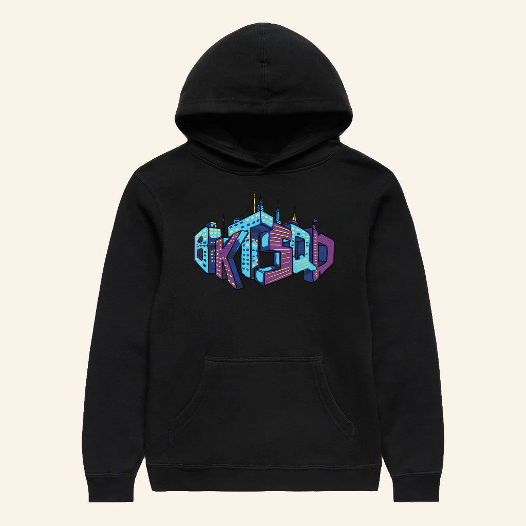 BucketSquad Merch Skyline Black Hoodie Gift Ideas For Boyfriend - Thriftgiftshop