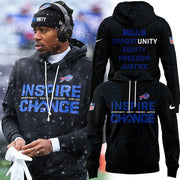 Buffalo Football Inspire Change Hoodie Opportunity Equity Freedom Justice Hoodie Fan Gifts - Thriftgiftshop