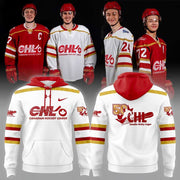 Canadian Hockey League 50th Celebration White Hoodie CHL Merch Gifts For Husband - Thriftgiftshop