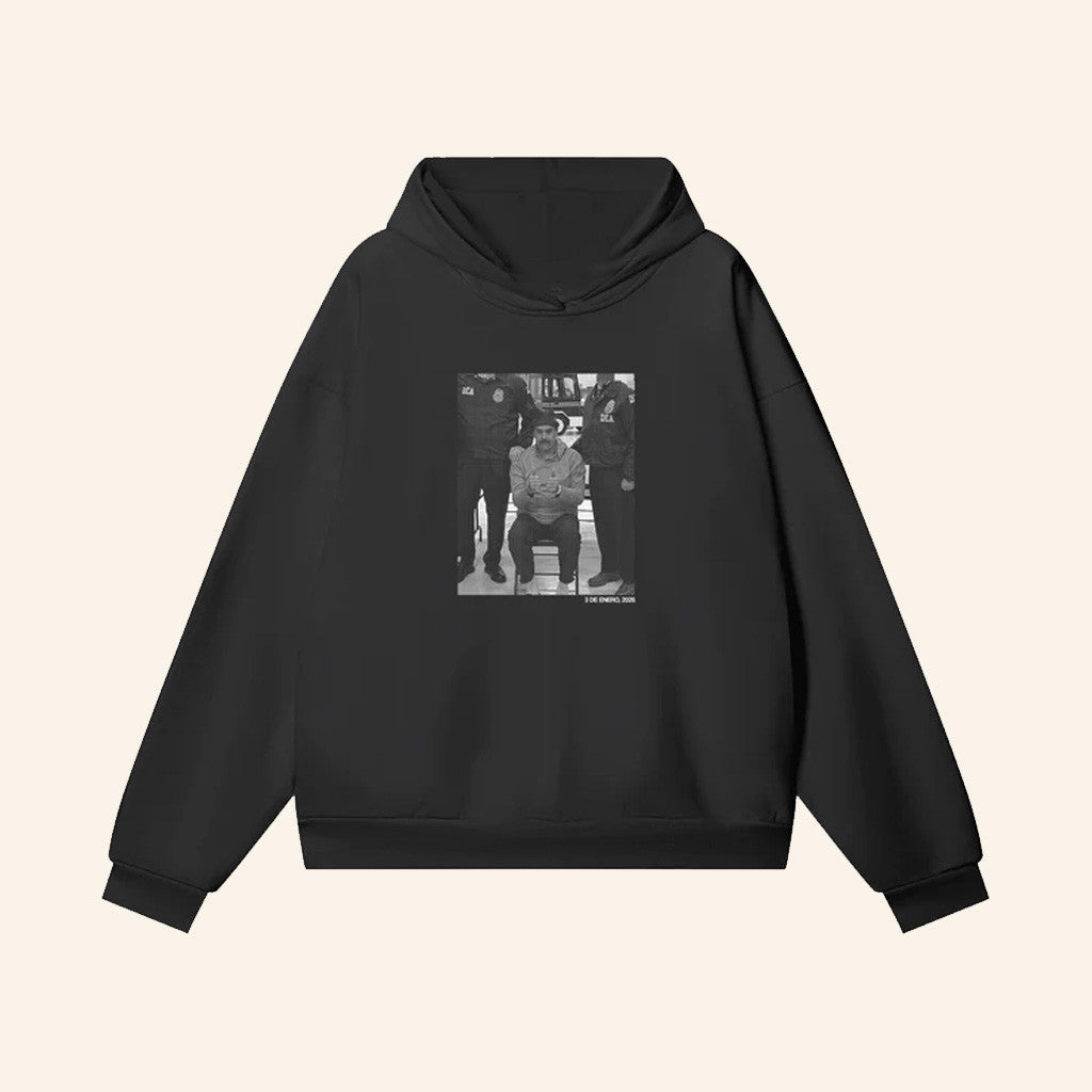 Caracas Merch 3 De Enero Black Hoodie Nicolas Maduro Captured Hoodie Support Venezuela Merch - Thriftgiftshop