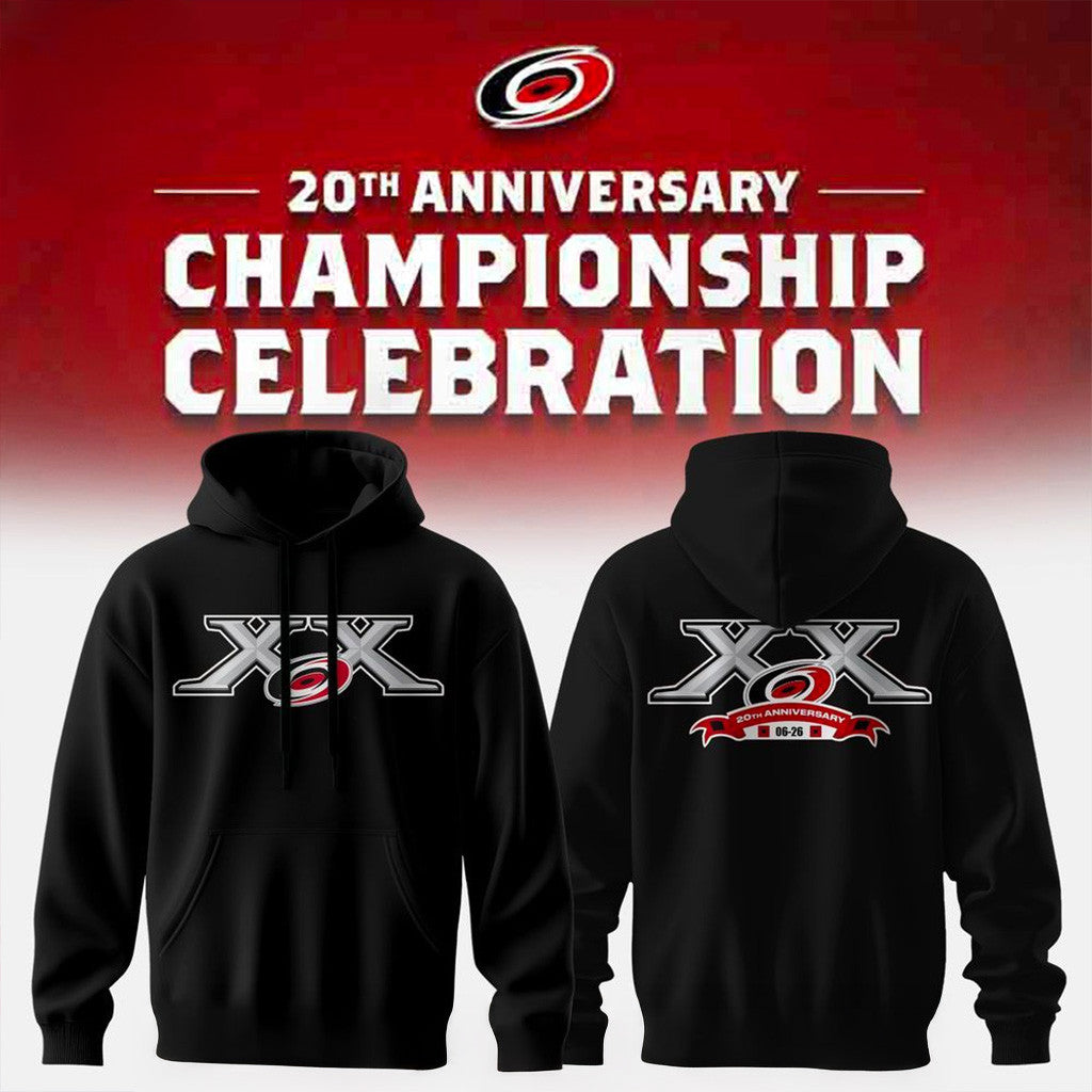 Carolina Hurricanes 20th Anniversary Hoodie Hurricanes Merch Gifts For Brother - Thriftgiftshop