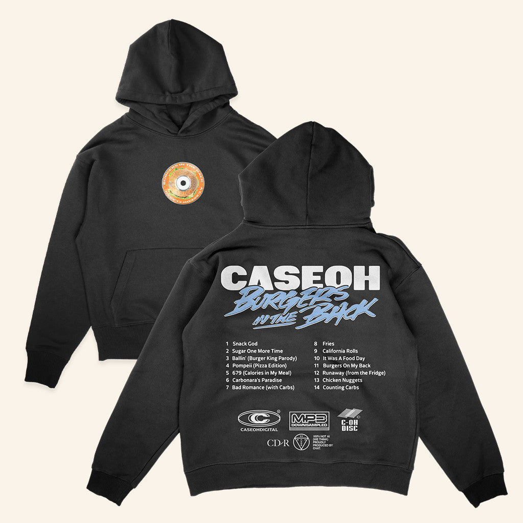 Caseoh Games Merch Caseoh's Burgers In The Back Hoodie Caseoh Merch Gifts For Him - Thriftgiftshop