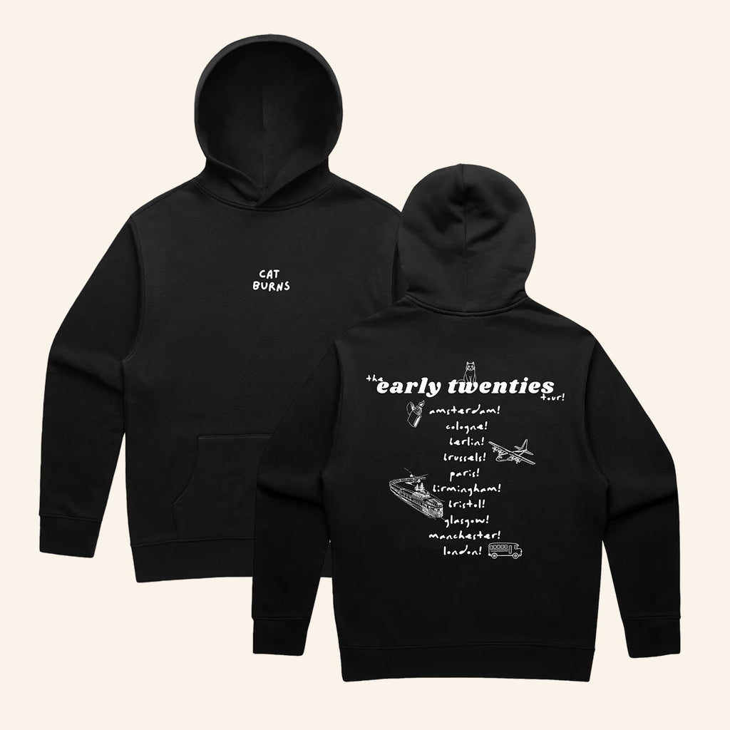 Cat Burns Merch Early Twenties Black Tour Hoodie Christmas Presents For Music Lovers - Thriftgiftshop