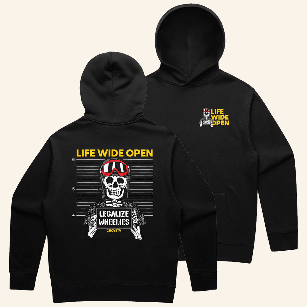 CboysTV Merch Skeleton Mugshot Hoodie Legalize Wheelies Hoodie Gifts For Him - Thriftgiftshop