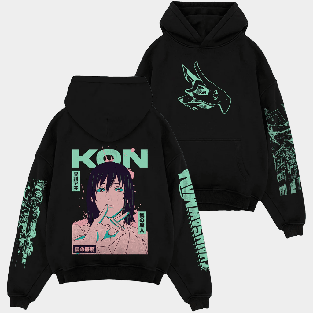 Chainsaw Man Merch Kon Chainsaw Man Designed Hoodie Great Gifts For Anime Lovers - Thriftgiftshop