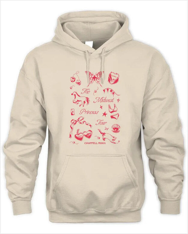 Chappell Roan Merch Midwest Princess Tour Hoodie Gifts For Best Friend Trendy Merch - Thriftgiftshop