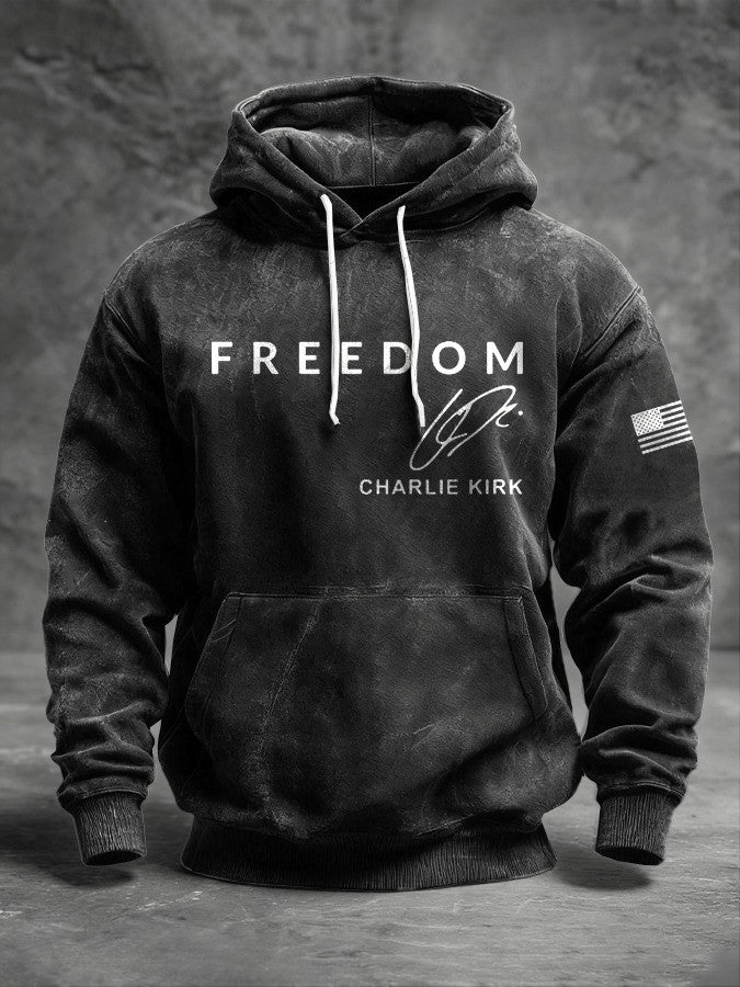 Charlie Kirk Merch Freedom Hoodie Charlie Kirk TPUSA Merch Gifts For MAGA Supporters - Thriftgiftshop