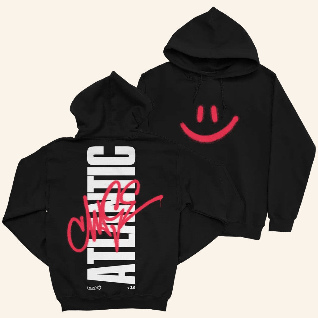 Chase Atlantic Merch Smile Black Hoodie Music Related Gifts For Guys - Thriftgiftshop