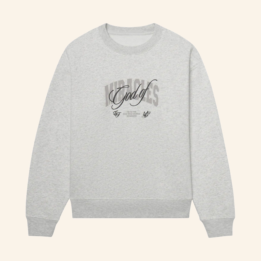 Christian Merch God of Miracles Crewneck Sweatshirt Christmas Gift Ideas For Mom - Thriftgiftshop