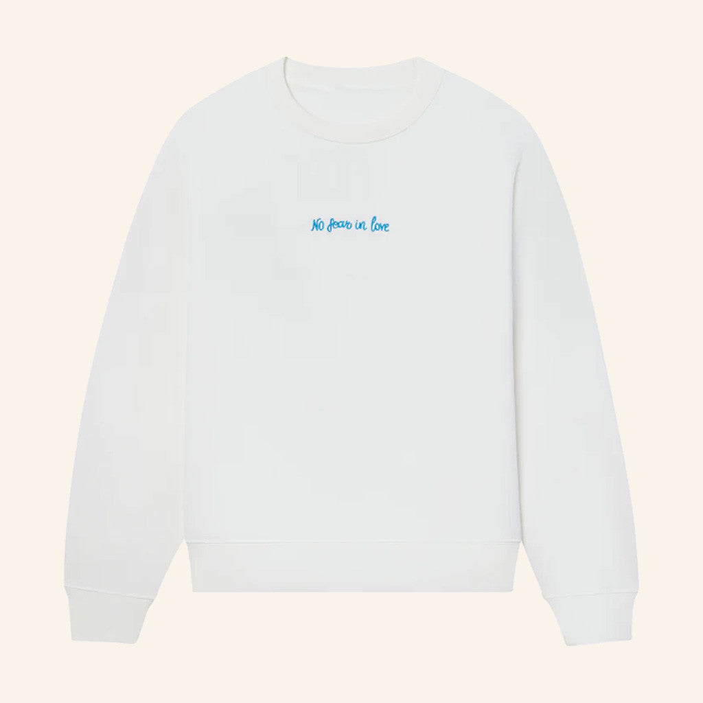 Christian Merch No Fear In Love Crewneck Sweatshirt Gift Ideas For Sister - Thriftgiftshop