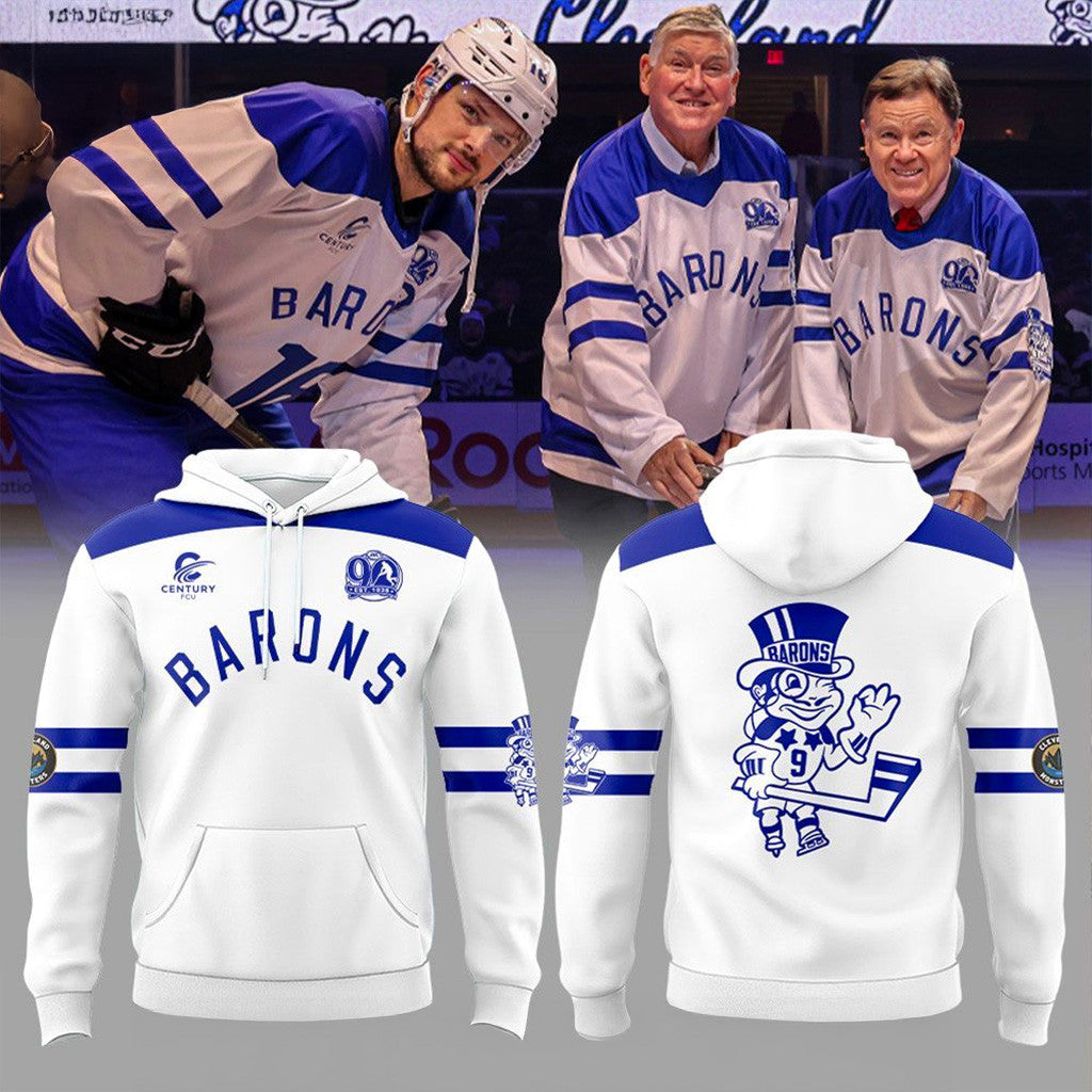 Cleveland Monsters Barons Night Hoodie Monsters Merch Presents For Hockey Fans - Thriftgiftshop