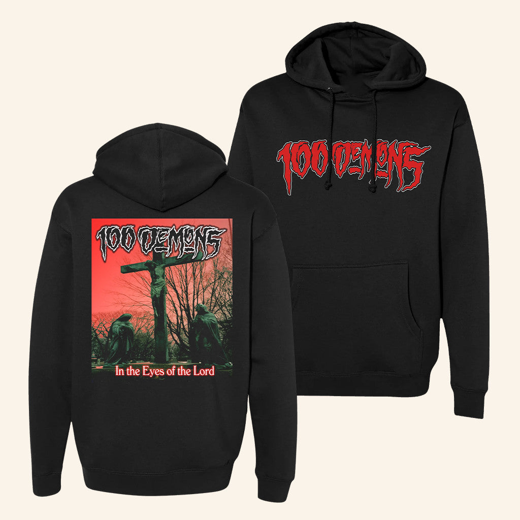 Closed Casket Activities Merch 100 Demons In The Eyes Of The Lord Hoodie 100 Demons Merch Gifts - Thriftgiftshop