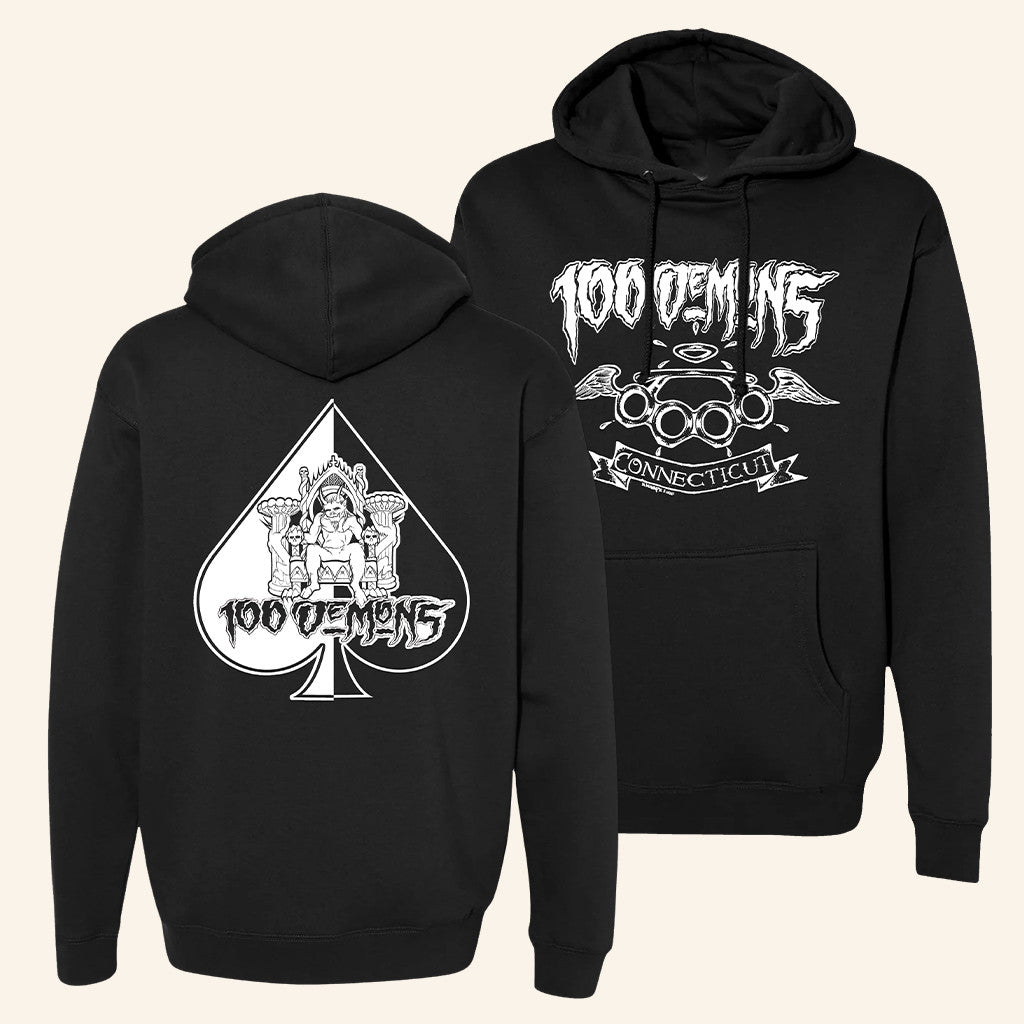 Closed Casket Activities Merch 100 Demons Spade Hoodie Gifts For Music Fans - Thriftgiftshop