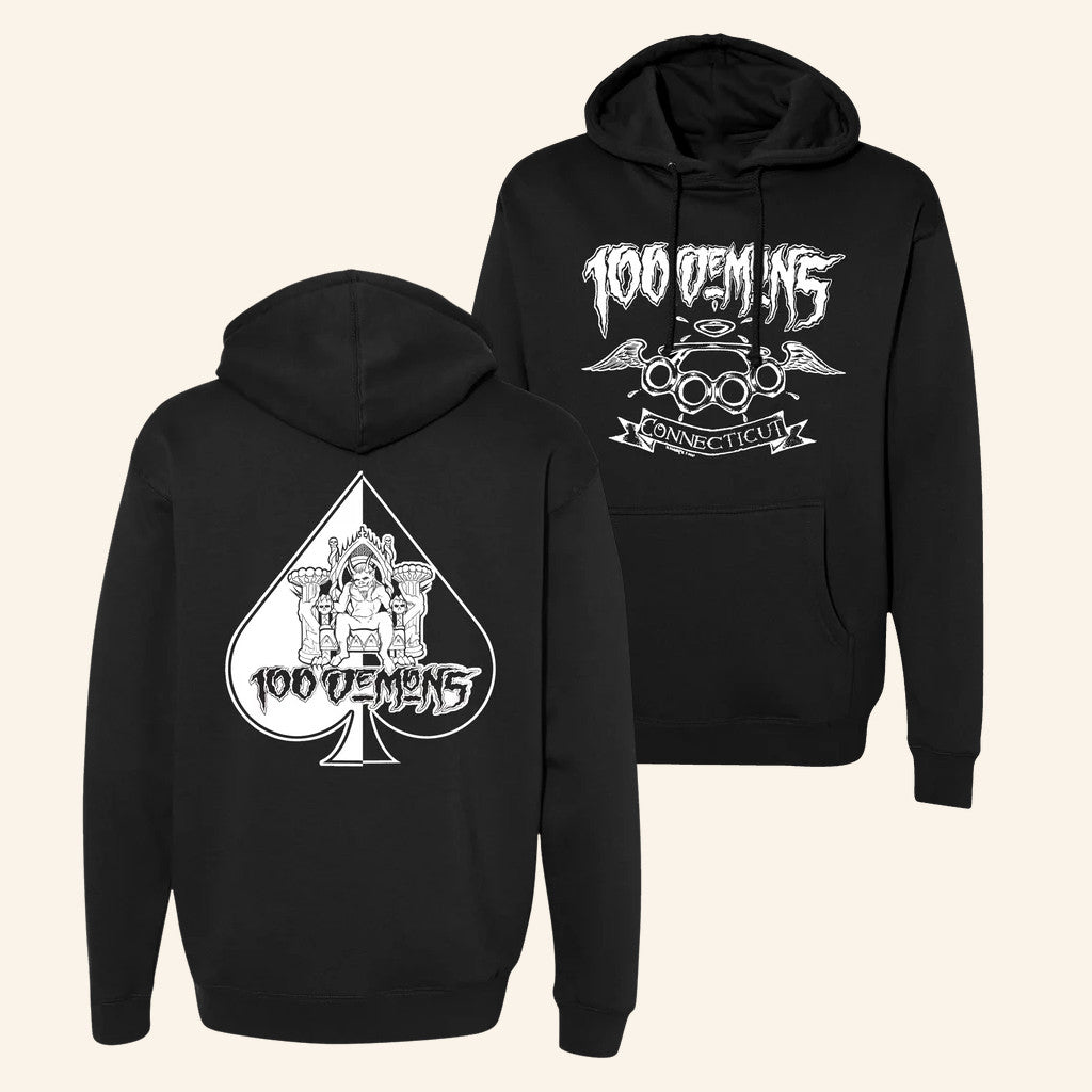 Closed Casket Activities Merch 100 Demons Spade Hoodie Gifts Ideas For Music Fans - Thriftgiftshop