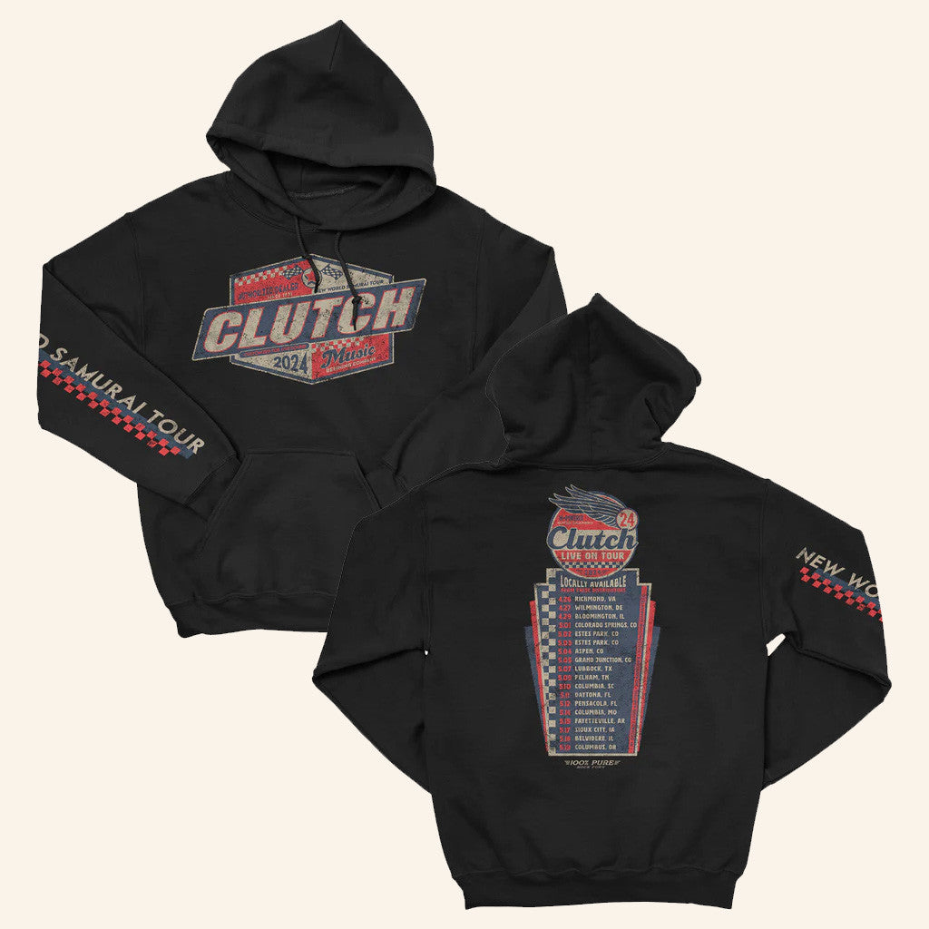 Clutch Merch New World Samurai Tour Hoodie Gifts For Brother In Law - Thriftgiftshop